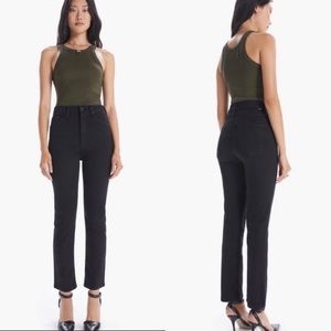 NWT Mother Denim black high waisted Rider ankle jeans Not Guilty Wash size 24